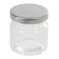 Pot à dragées en verre avec bouchon métal x6