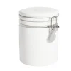 Pot en céramique blanc avec clip en métal Ø10xH13cm