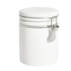 Pot en céramique blanc avec clip en métal Ø10xH13cm