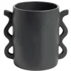 Pot en céramique noir avec multi anses 11x13xH8cm < Gifi New
