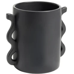 Pot en céramique noir avec multi anses 11x13xH8cm < Gifi New