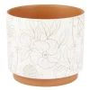 Pot en terre cuite imprimée Ø14xH12cm (4 modèles)