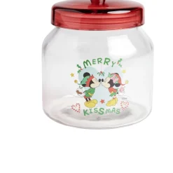 Pot en verre Disney Mickey Merry Kissmas avec couvercle Ø16xH20cm < Gifi Best