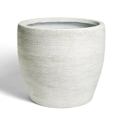 Pot fibre d'argile blanc Ø45xH41cm