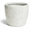 Pot fibre d'argile blanc Ø27xH24cm