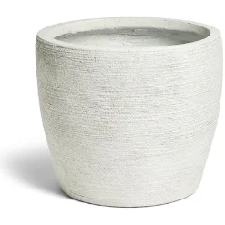 Pot fibre d'argile blanc Ø27xH24cm