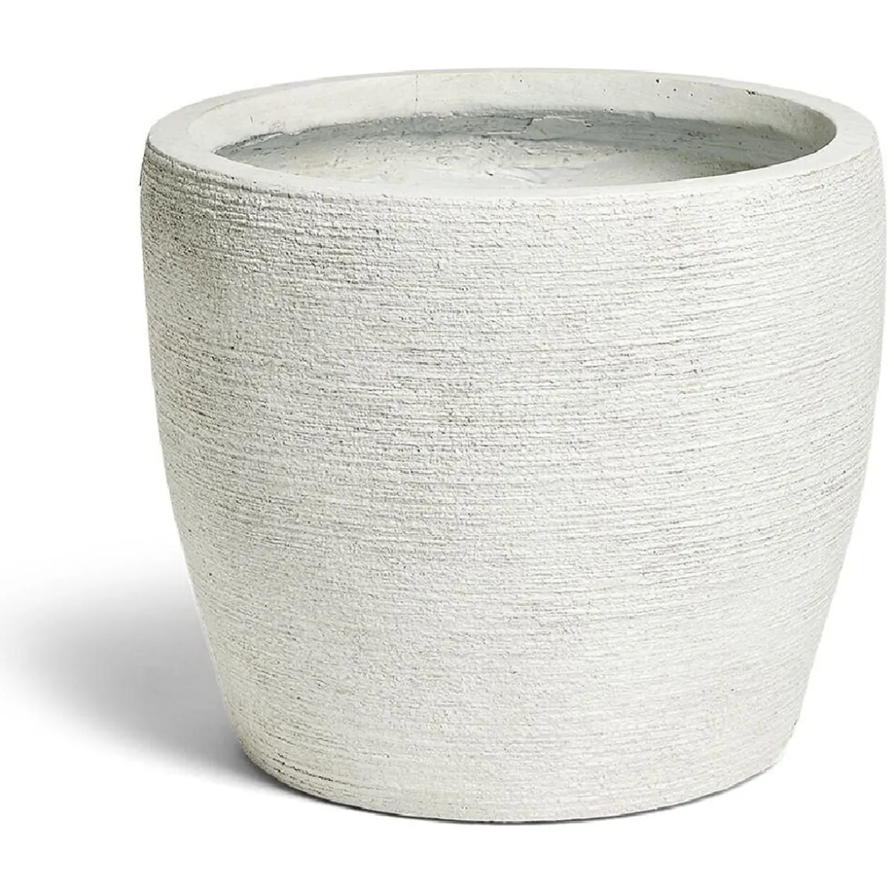 Pot fibre d'argile blanc Ø27xH24cm