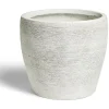 Pot fibre d'argile blanc Ø35xH32cm