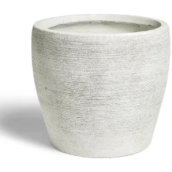 Pot fibre d'argile blanc Ø35xH32cm