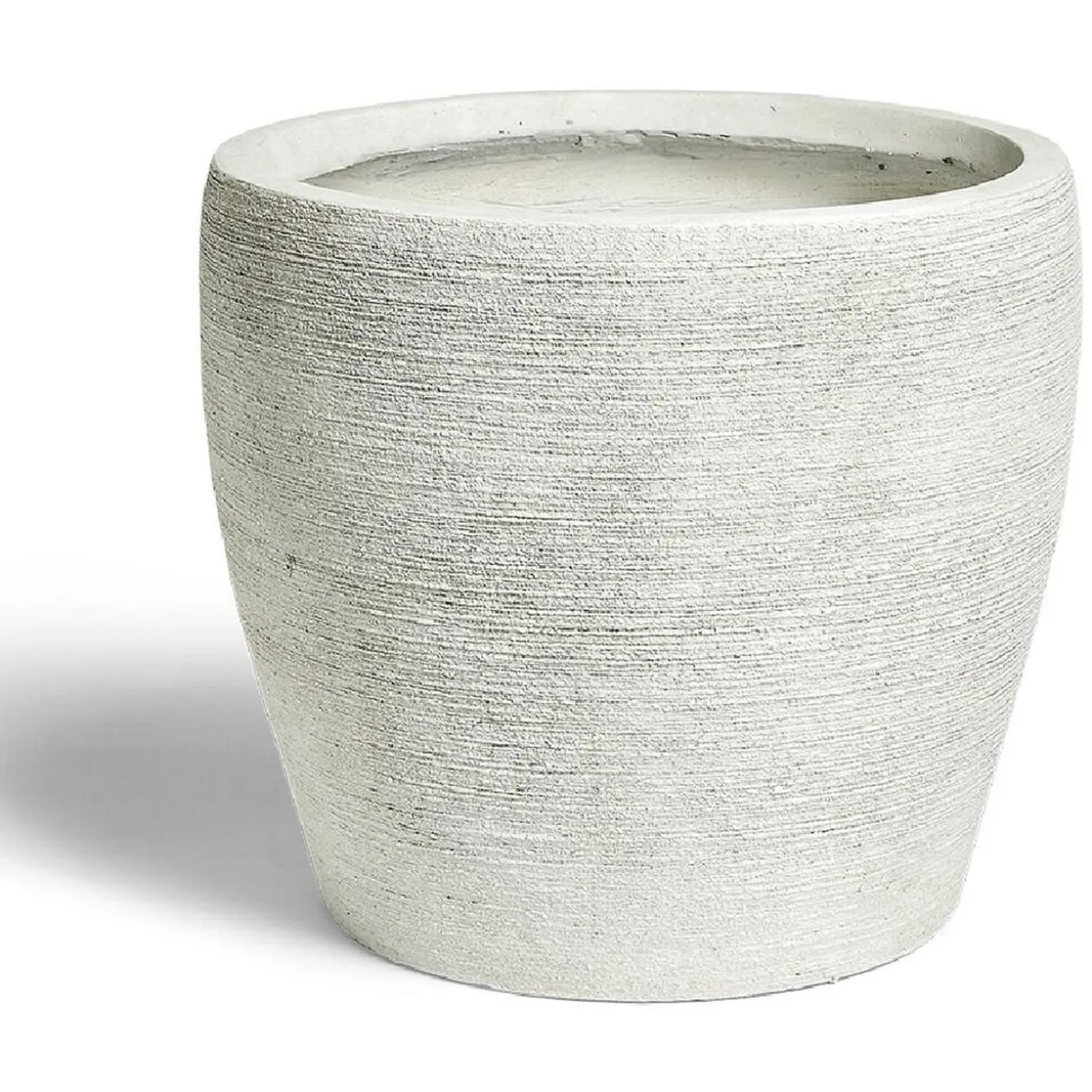 Pot fibre d'argile blanc Ø35xH32cm