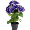 Pot fleur artificielle hortensia violet 5 tiges Ø34xH48cm < Gifi Sale