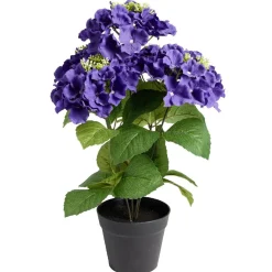 Pot fleur artificielle hortensia violet 5 tiges Ø34xH48cm < Gifi Sale