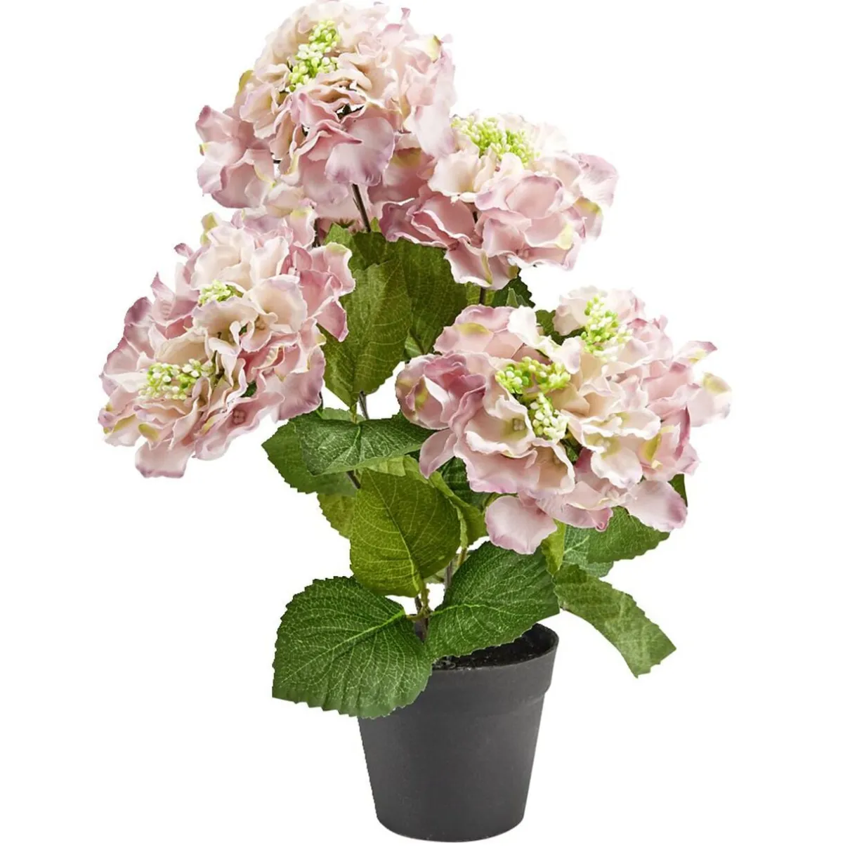 Pot fleur artificielle hortensia rose 5 tiges Ø34xH48cm < Gifi Hot