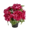Pot fleur artificielle pivoine violet 6 tiges Ø28xH30cm < Gifi