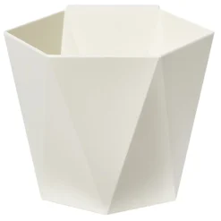 Pot hexagonal clipsable plastique blanc ivoire Ø12xH13cm < Gifi Best
