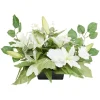 Pot multifleur rose et lys artificiel blanc < Gifi Hot