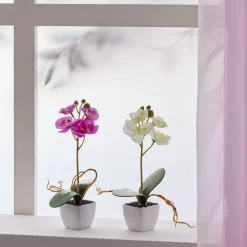 Pot orchidée artificielle rose H16cm < Gifi Sale