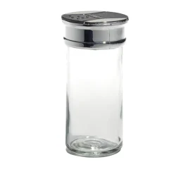 Pot à épice en verre et couvercle métal Ø5xH10,2cm < Gifi Online