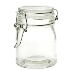 Pot à épices en verre avec fermeture mécanique Ø6,5xH9,5cm