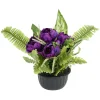Pot pivoine artificiel H50cm violet