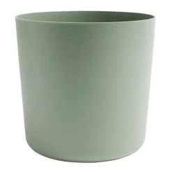 Pot rond cylindrique plastique vert sauge Ø30xH29cm < Gifi New