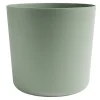 Pot rond cylindrique plastique vert sauge Ø40xH38cm