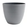 Pot rond plastique gris Ø28,8xH25cm < Gifi Online