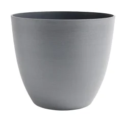 Pot rond plastique gris Ø28,8xH25cm < Gifi Online