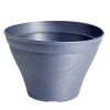 Pot rond pour plante en plastique gris Ø45xH30cm