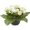 Pot rose+lys H38 cm jaune blanc - Fleur artificielle 32 têtes < Gifi Online