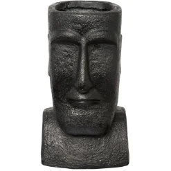Pot statue île de Pâques noir H40cm < Gifi Clearance