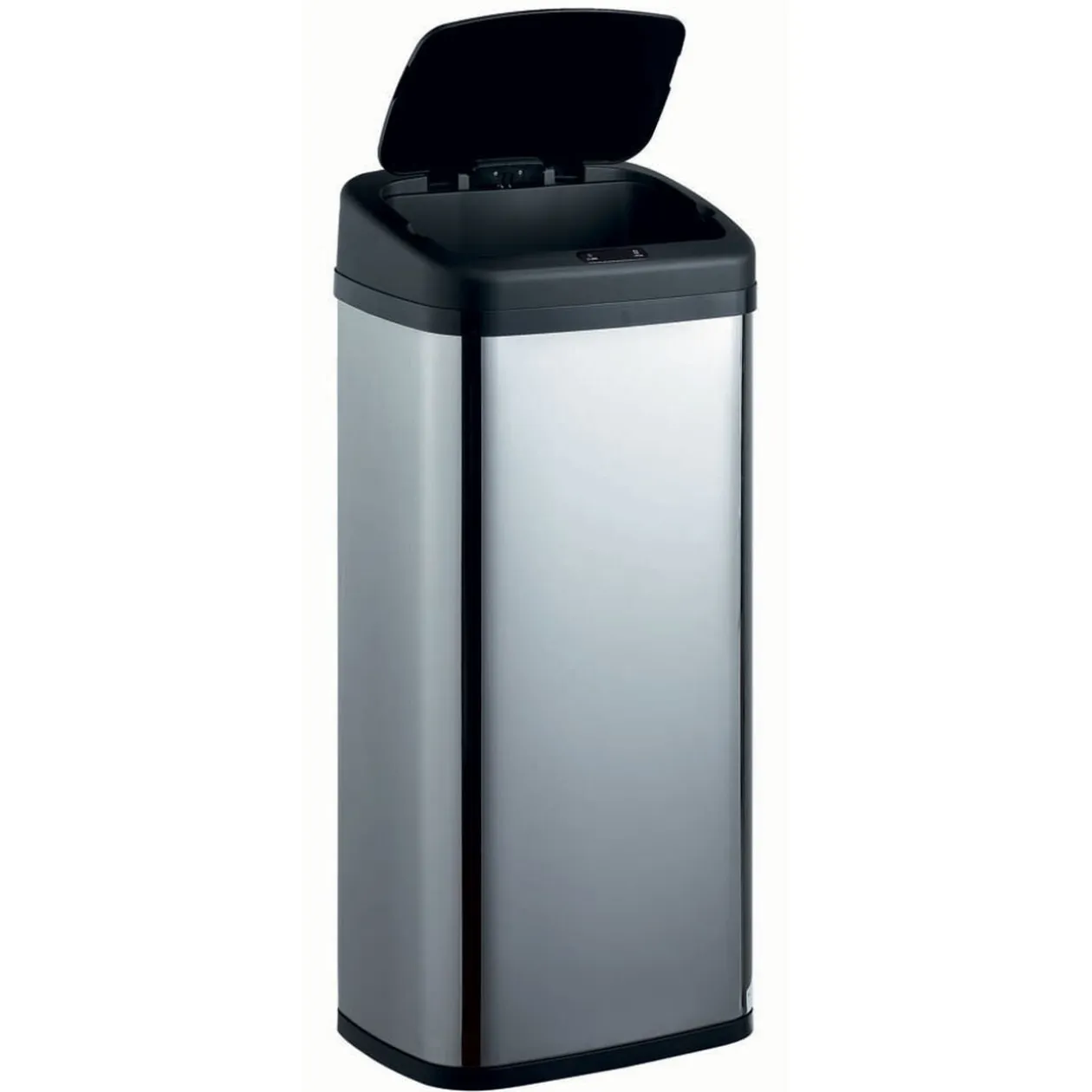 Poubelle automatique grise et noire 40 L