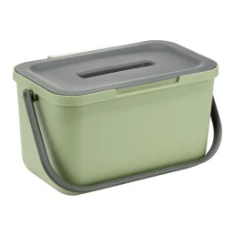 Poubelle compost de porte 4L plastique gris et vert 25,5x16,5xH14cm < Gifi Clearance