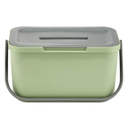 Poubelle compost de porte 4L plastique gris et vert 25,5x16,5xH14cm < Gifi Clearance