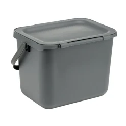 Poubelle compost à poser 6L plastique gris 25,5x19xH18,5cm