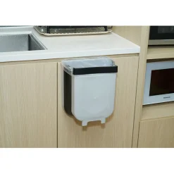 Poubelle de porte amovible et rétractable 8 L gris < Gifi New
