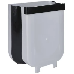 Poubelle de porte amovible et rétractable 8 L gris < Gifi New