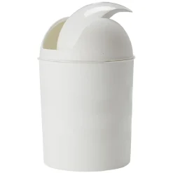 Poubelle de salle de bain en plastique blanc 6L