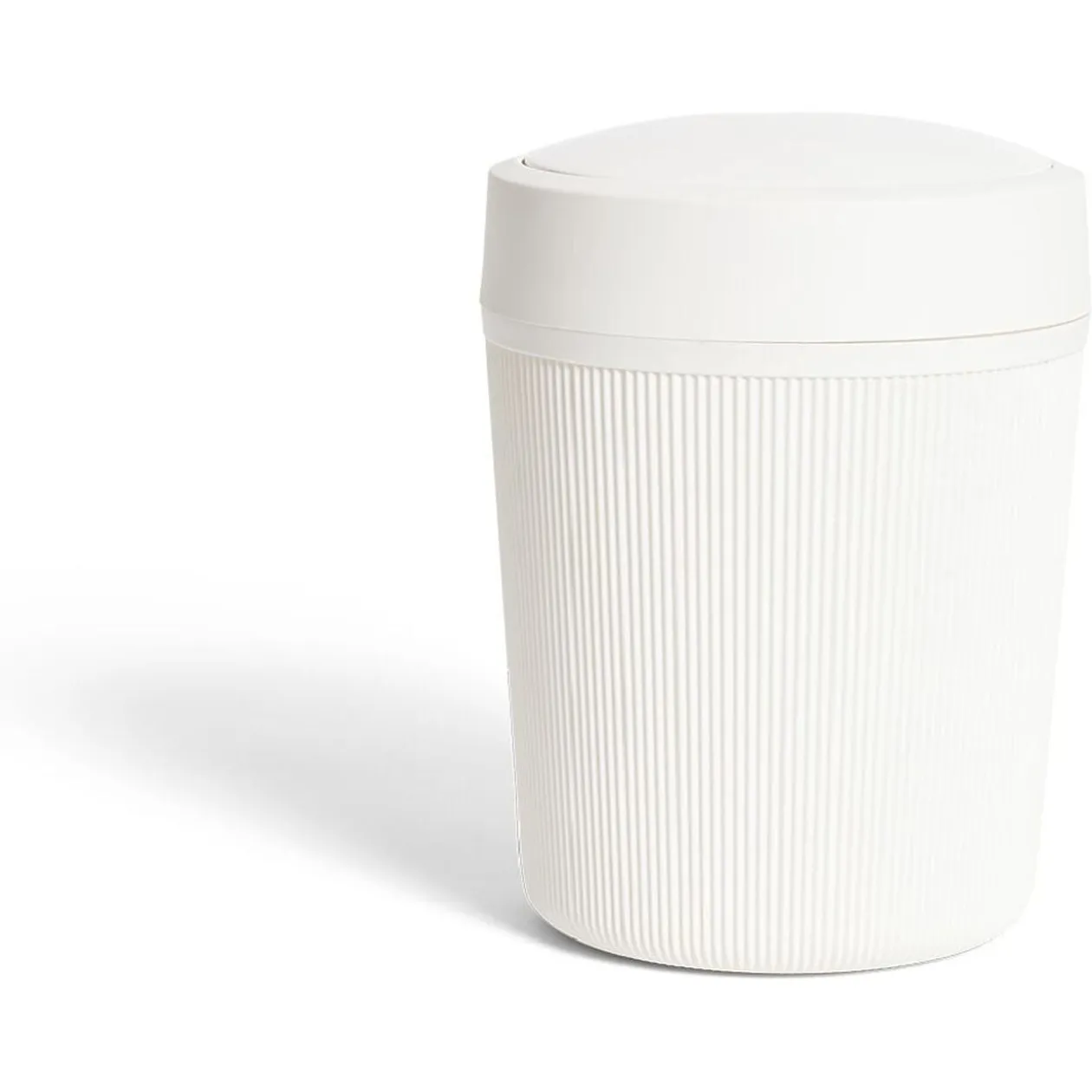 Poubelle de salle de bain grise ou beige Ø18,5xH25cm