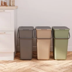 Poubelle de tri 32L plastique gris 34x28xH53cm < Gifi Sale
