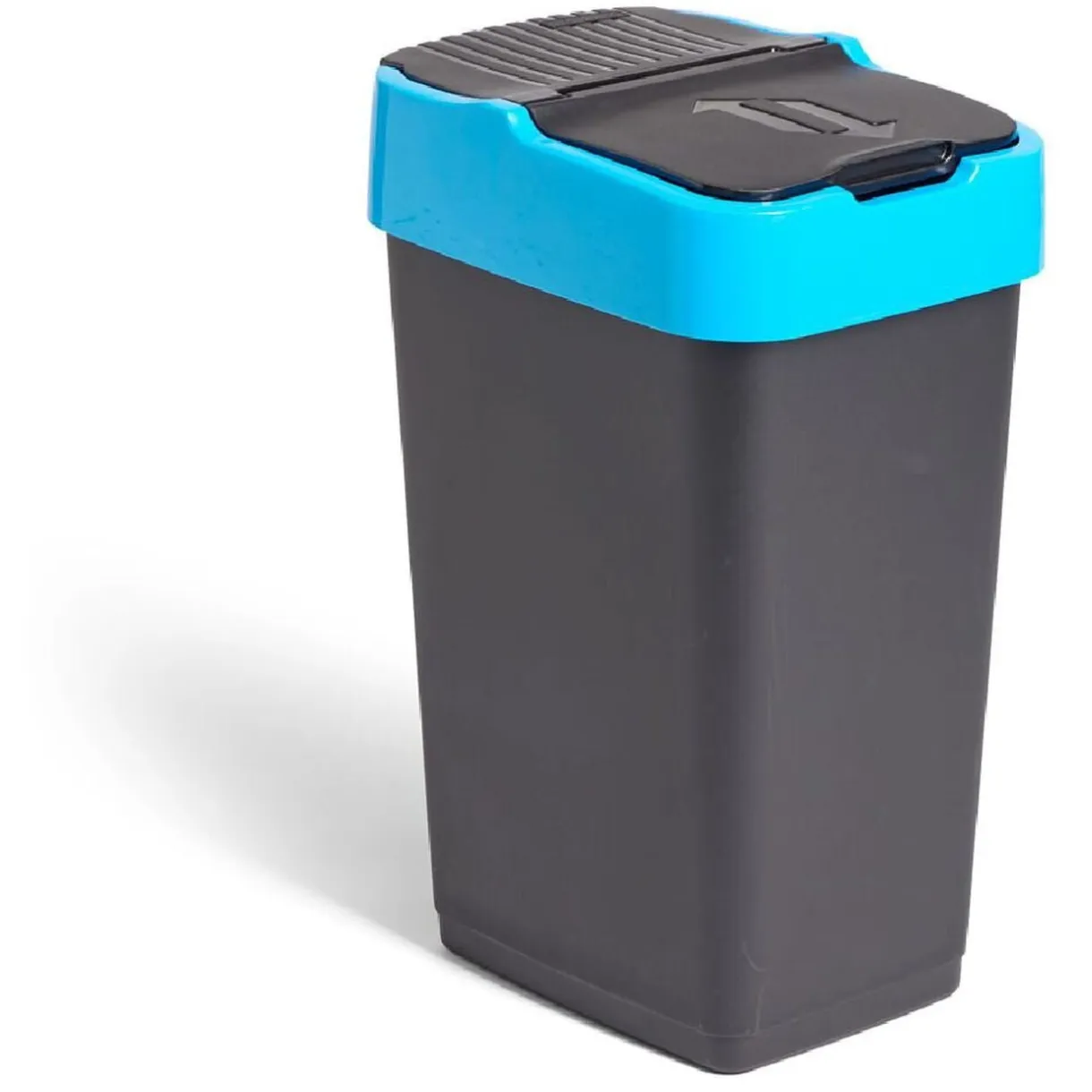Poubelle de tri pour papier 35L plastique bleu et noir < Gifi Clearance