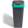Poubelle de tri pour verre 60L plastique vert et noir < Gifi Best