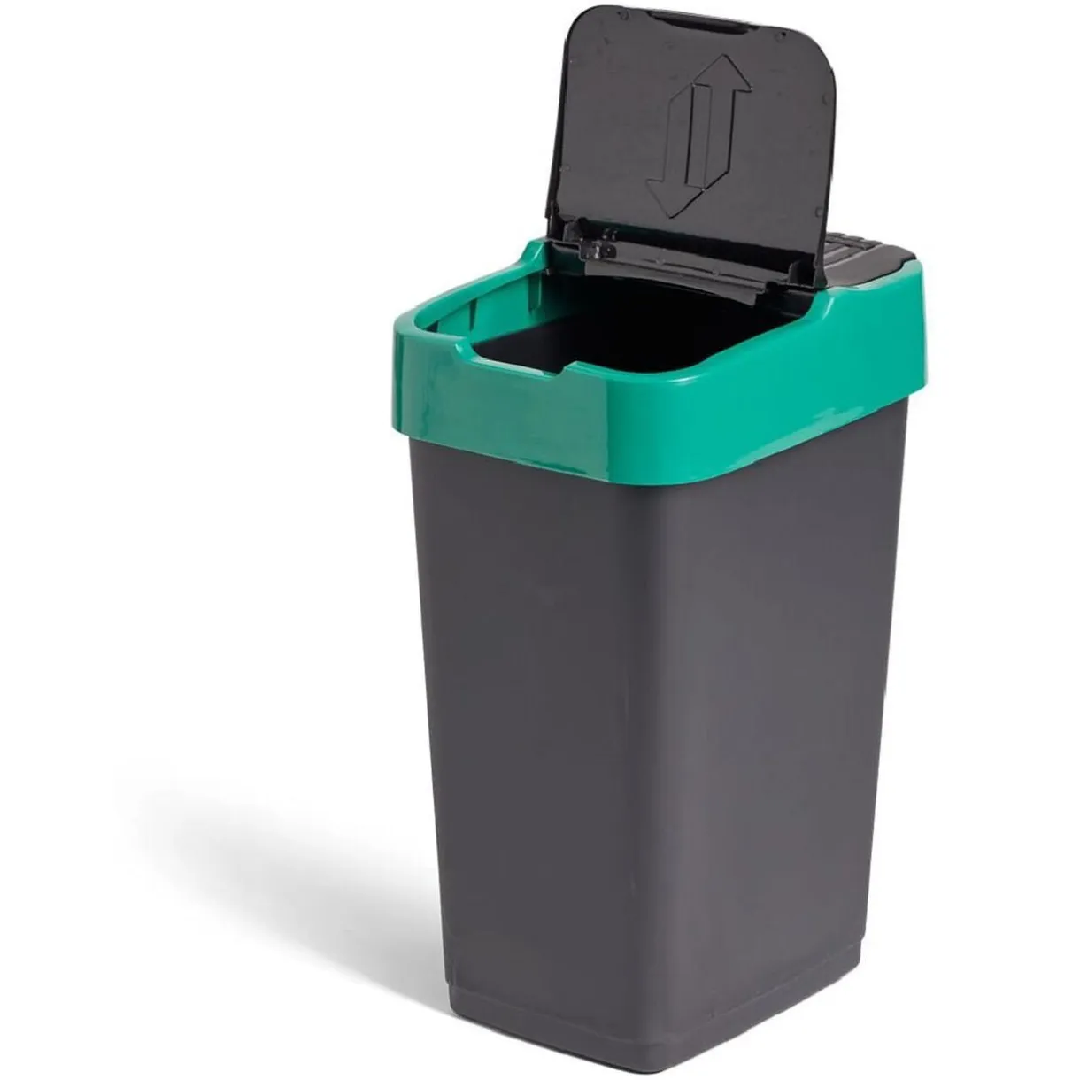 Poubelle de tri pour verre 35L plastique vert et noir < Gifi Sale