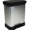 Poubelle à pédale aspect aluminium 30L < Gifi Online