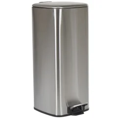 Poubelle pédale gris métallisé 30L < Gifi Clearance