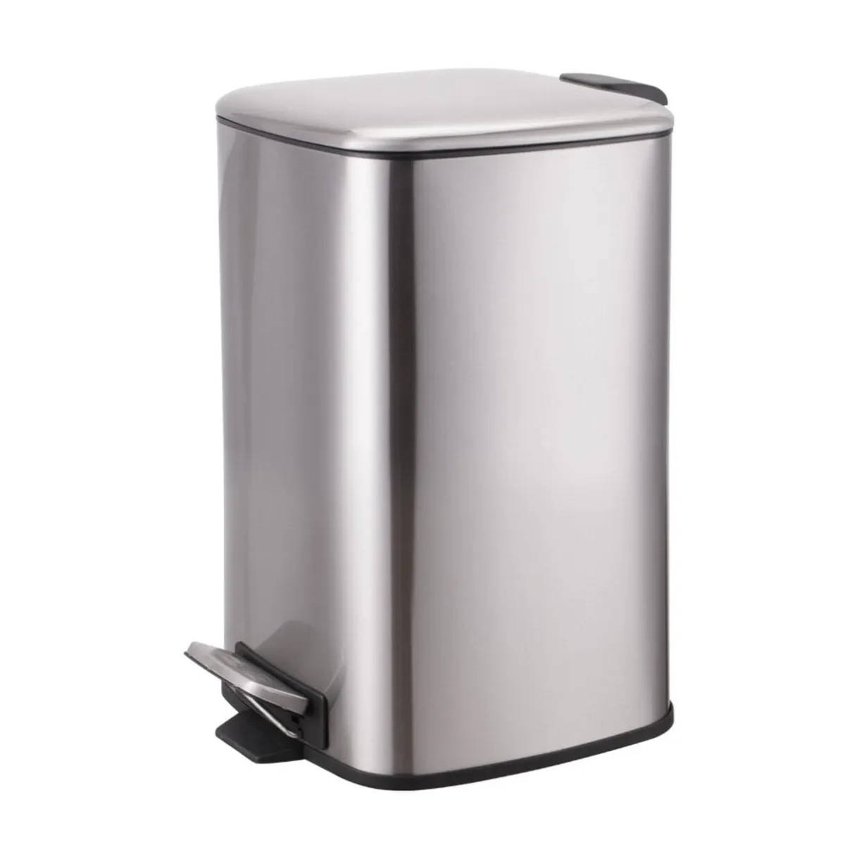 Poubelle pédale gris métallisé 20 L < Gifi