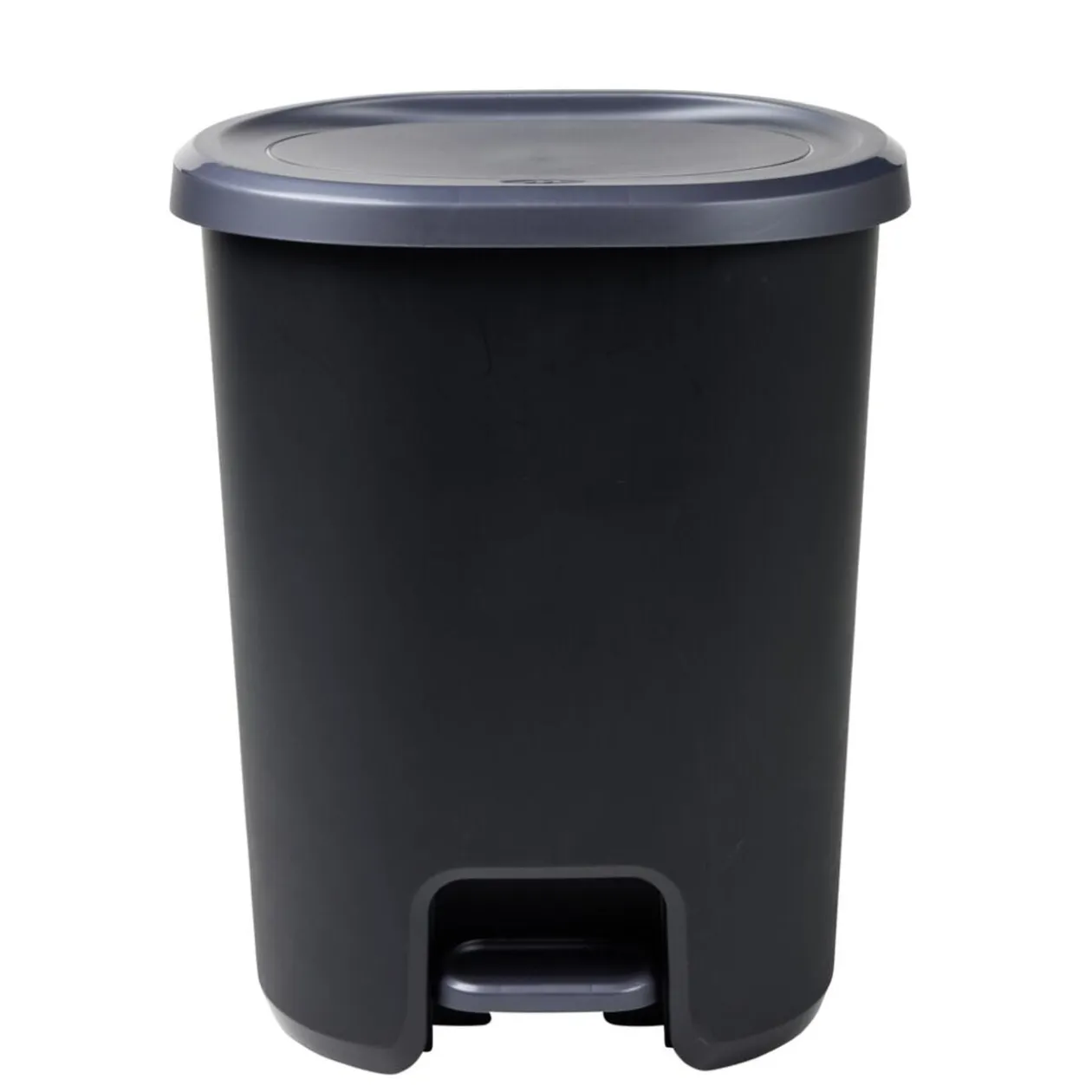 Poubelle à pédale 27L Lynea plastique noir 37x29,5xH46cm