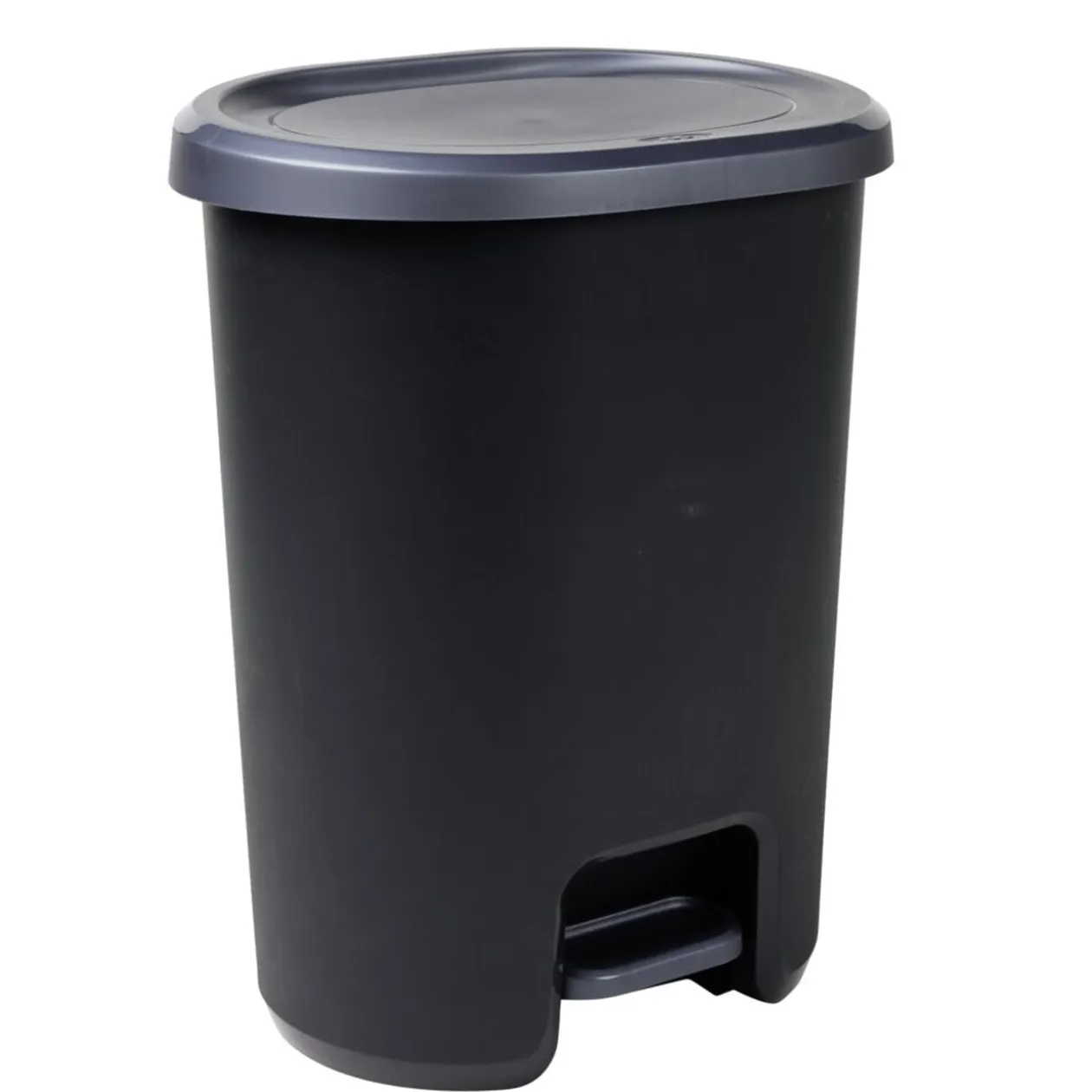 Poubelle à pédale 27L Lynea plastique noir 37x29,5xH46cm