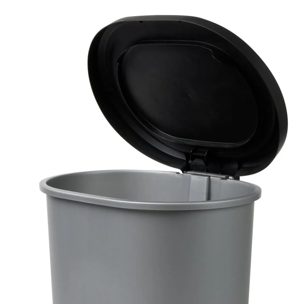 Poubelle à pédale 27L Lynea plastique noir 37x29,5xH46cm