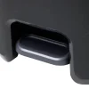 Poubelle à pédale 27L plastique noir et gris clair 37x30xH46cm